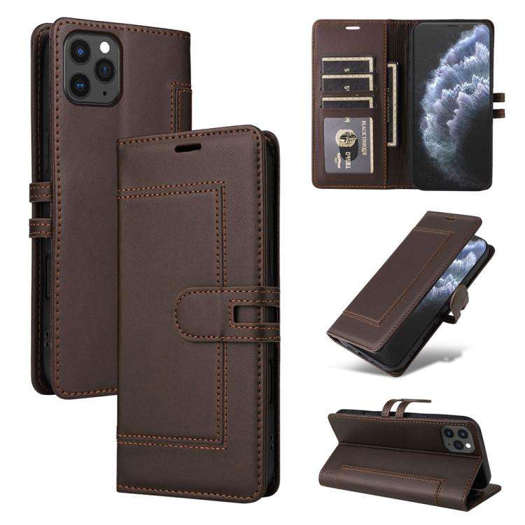 Stitched Magnetic Buckle Leather Phone Case, For iPhone 17e / 16e, For iPhone 17 Pro Max, For iPh...