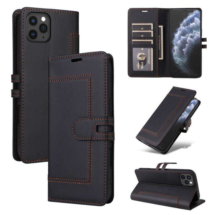 Stitched Magnetic Buckle Leather Phone Case, For iPhone 17e / 16e, For iPhone 17 Pro Max, For iPh...