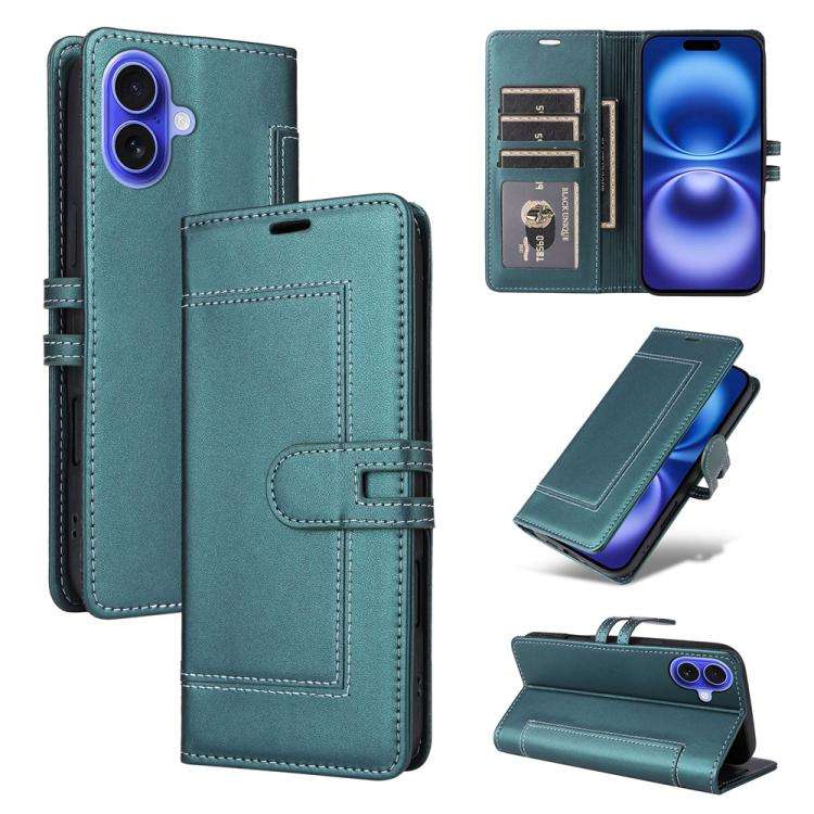 Stitched Magnetic Buckle Leather Phone Case, For iPhone 17e / 16e, For iPhone 17 Pro Max, For iPh...