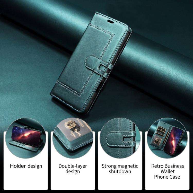 Stitched Magnetic Buckle Leather Phone Case, For iPhone 17e / 16e, For iPhone 17 Pro Max, For iPh...