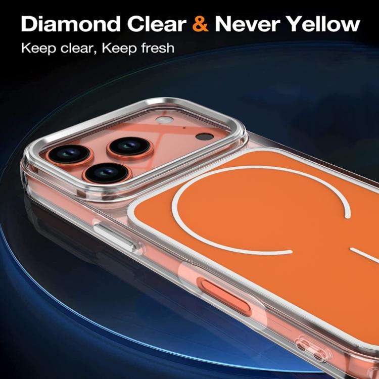 Electroplated Dual Color PC Hybrid TPU Soft Frame MagSafe Phone Case, For iPhone 18 Pro / 17 Pro,...