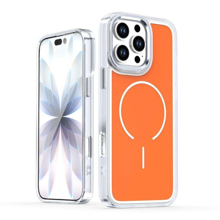Electroplated Dual Color PC Hybrid TPU Soft Frame MagSafe Phone Case, For iPhone 18 Pro / 17 Pro,...
