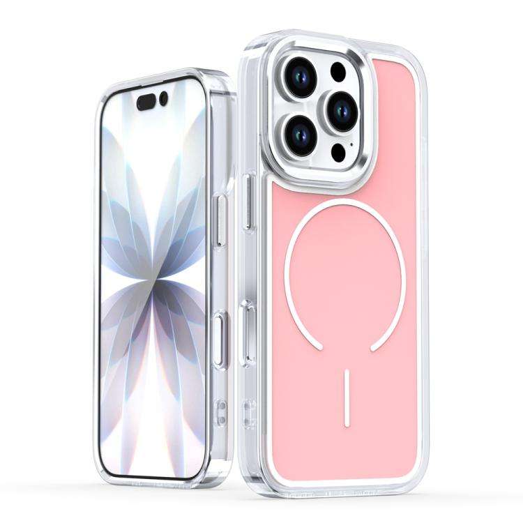 Electroplated Dual Color PC Hybrid TPU Soft Frame MagSafe Phone Case, For iPhone 18 Pro / 17 Pro,...