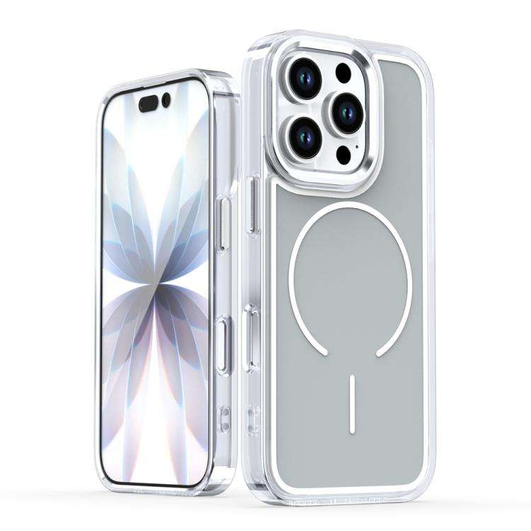 Electroplated Dual Color PC Hybrid TPU Soft Frame MagSafe Phone Case, For iPhone 18 Pro / 17 Pro,...
