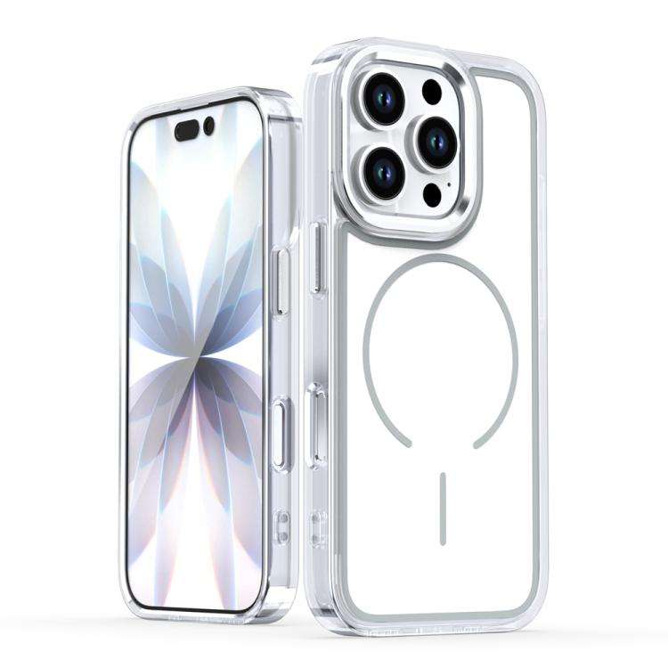 Electroplated Dual Color PC Hybrid TPU Soft Frame MagSafe Phone Case, For iPhone 18 Pro / 17 Pro,...