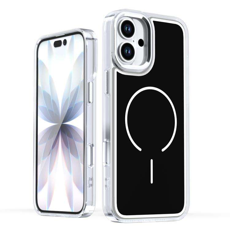Electroplated Dual Color PC Hybrid TPU Soft Frame MagSafe Phone Case, For iPhone 18 Pro / 17 Pro,...