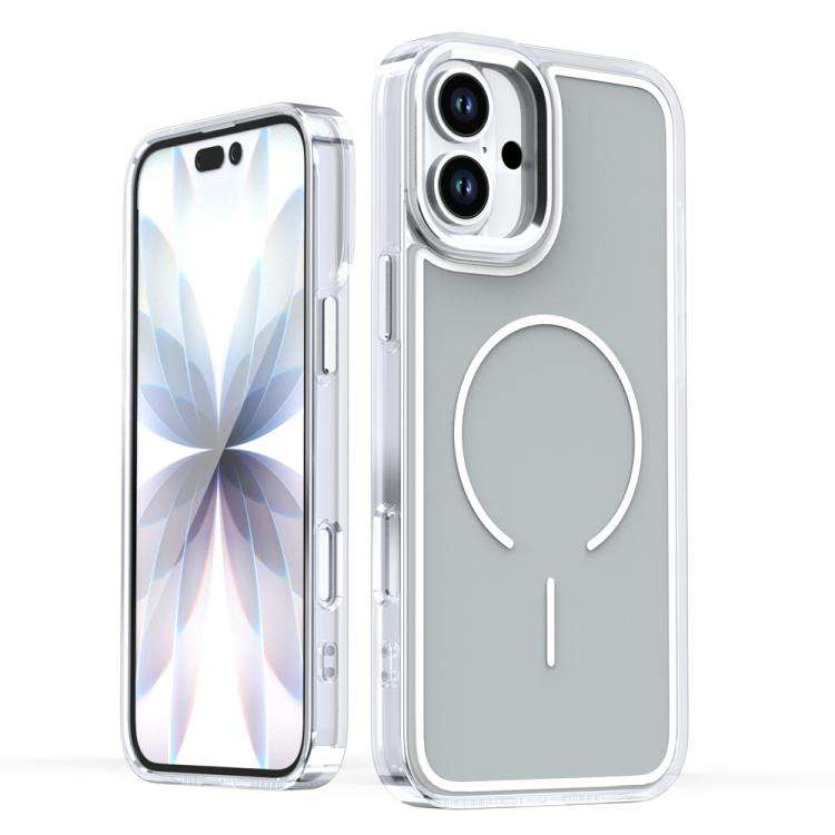 Electroplated Dual Color PC Hybrid TPU Soft Frame MagSafe Phone Case, For iPhone 18 Pro / 17 Pro,...