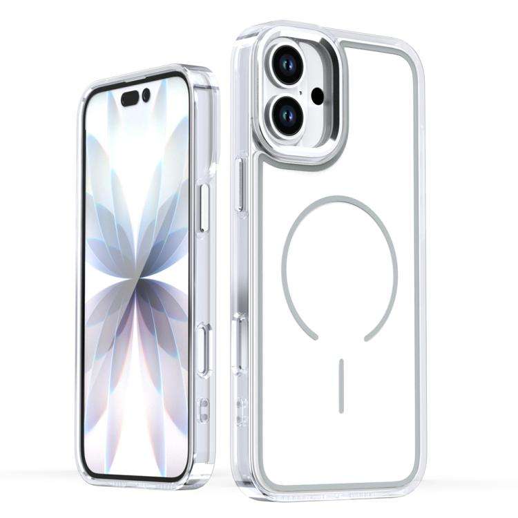 Electroplated Dual Color PC Hybrid TPU Soft Frame MagSafe Phone Case, For iPhone 18 Pro / 17 Pro,...