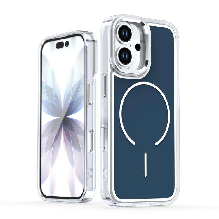 Electroplated Dual Color PC Hybrid TPU Soft Frame MagSafe Phone Case, For iPhone 18 Pro / 17 Pro,...
