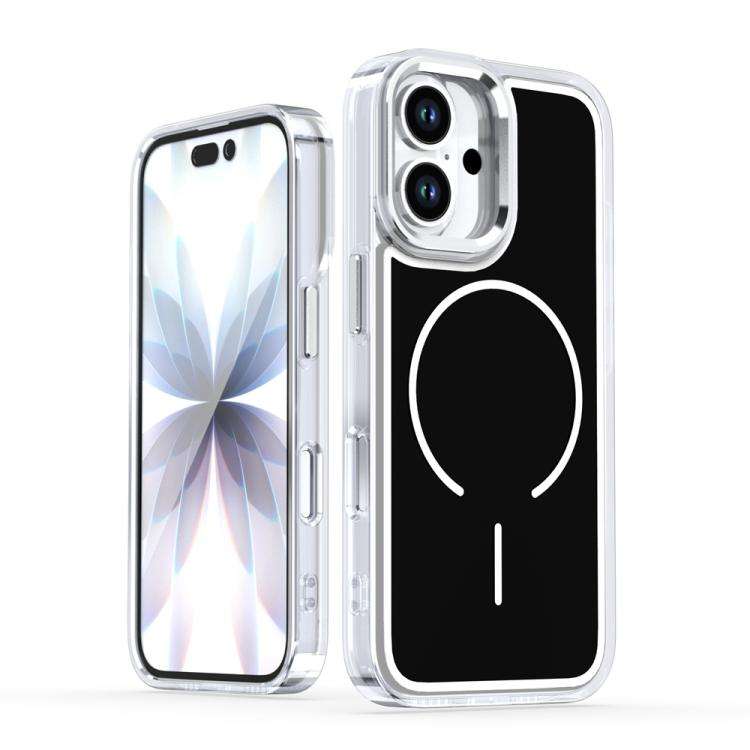 Electroplated Dual Color PC Hybrid TPU Soft Frame MagSafe Phone Case, For iPhone 18 Pro / 17 Pro,...