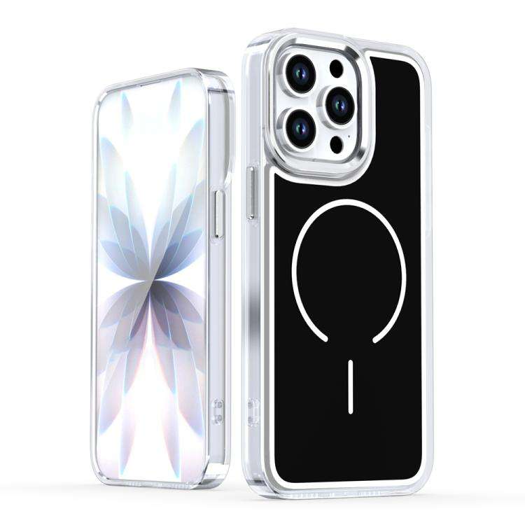 Electroplated Dual Color PC Hybrid TPU Soft Frame MagSafe Phone Case, For iPhone 15 Pro Max, For ...