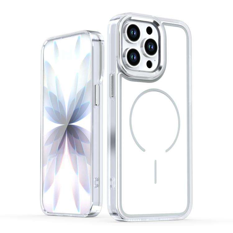 Electroplated Dual Color PC Hybrid TPU Soft Frame MagSafe Phone Case, For iPhone 15 Pro Max, For ...