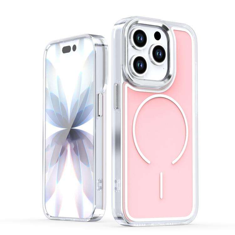 Electroplated Dual Color PC Hybrid TPU Soft Frame MagSafe Phone Case, For iPhone 15 Pro Max, For ...