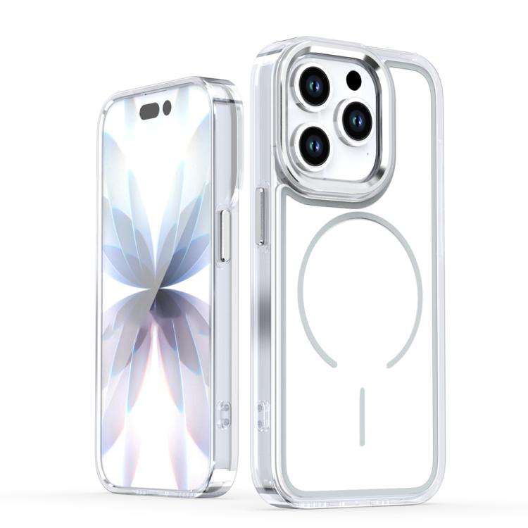 Electroplated Dual Color PC Hybrid TPU Soft Frame MagSafe Phone Case, For iPhone 15 Pro Max, For ...