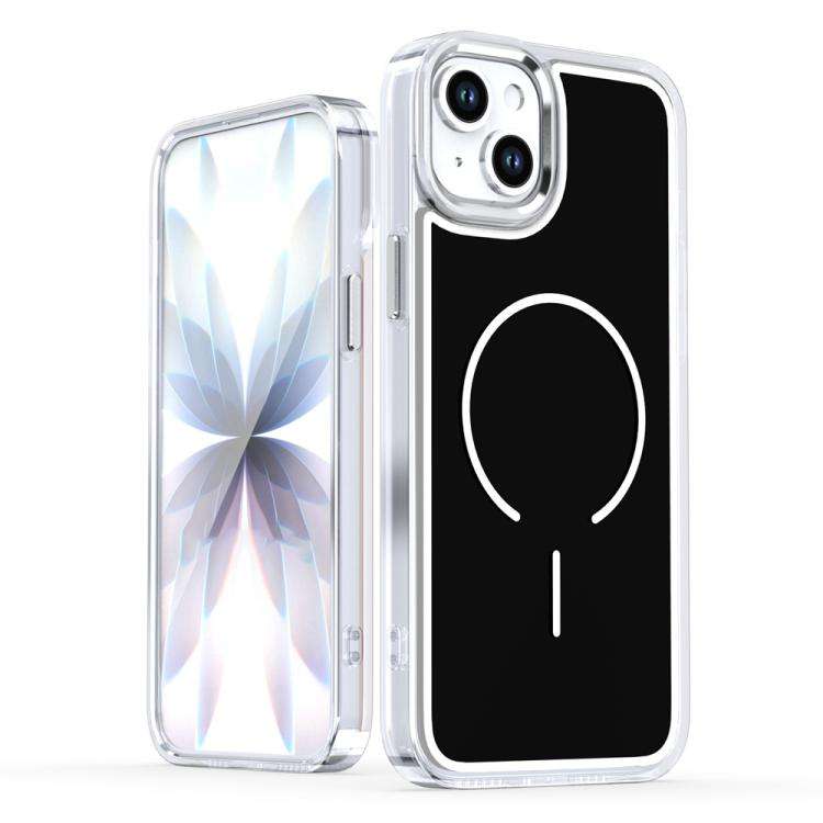 Electroplated Dual Color PC Hybrid TPU Soft Frame MagSafe Phone Case, For iPhone 15 Pro Max, For ...