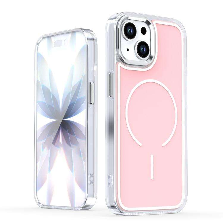Electroplated Dual Color PC Hybrid TPU Soft Frame MagSafe Phone Case, For iPhone 15 Pro Max, For ...