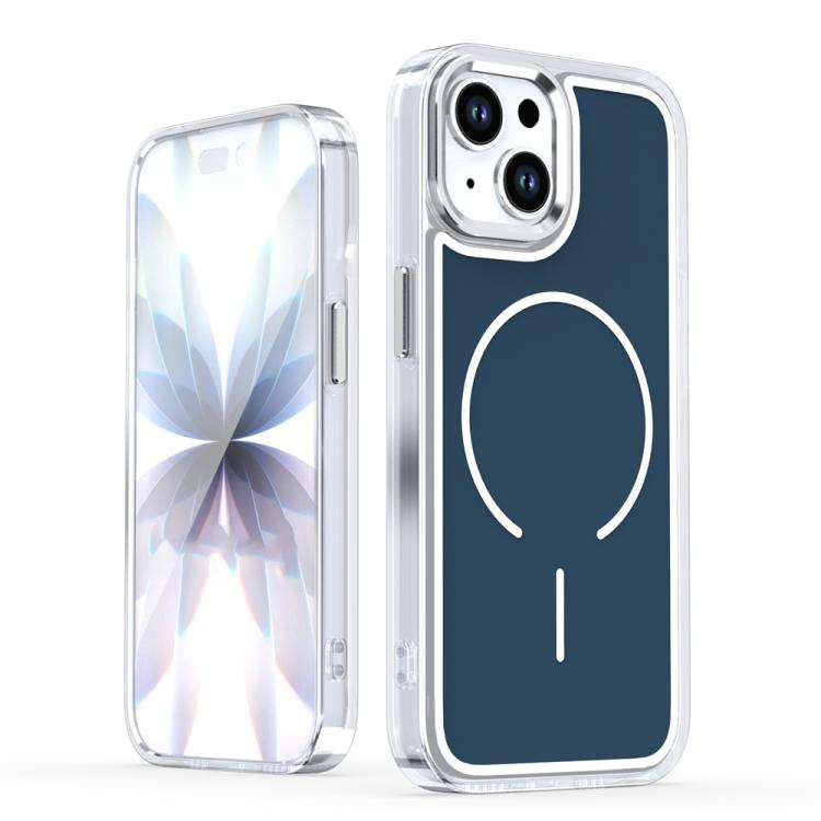 Electroplated Dual Color PC Hybrid TPU Soft Frame MagSafe Phone Case, For iPhone 15 Pro Max, For ...
