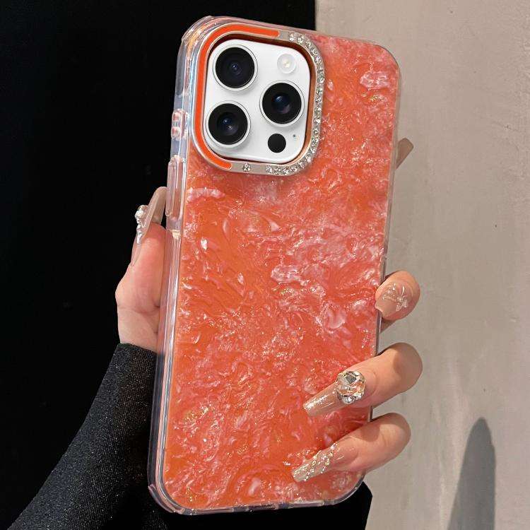 Gilded Colorful Shell Patterned TPU+IMD Phone Case, For iPhone 15 Pro Max, For iPhone 15 Pro, For...