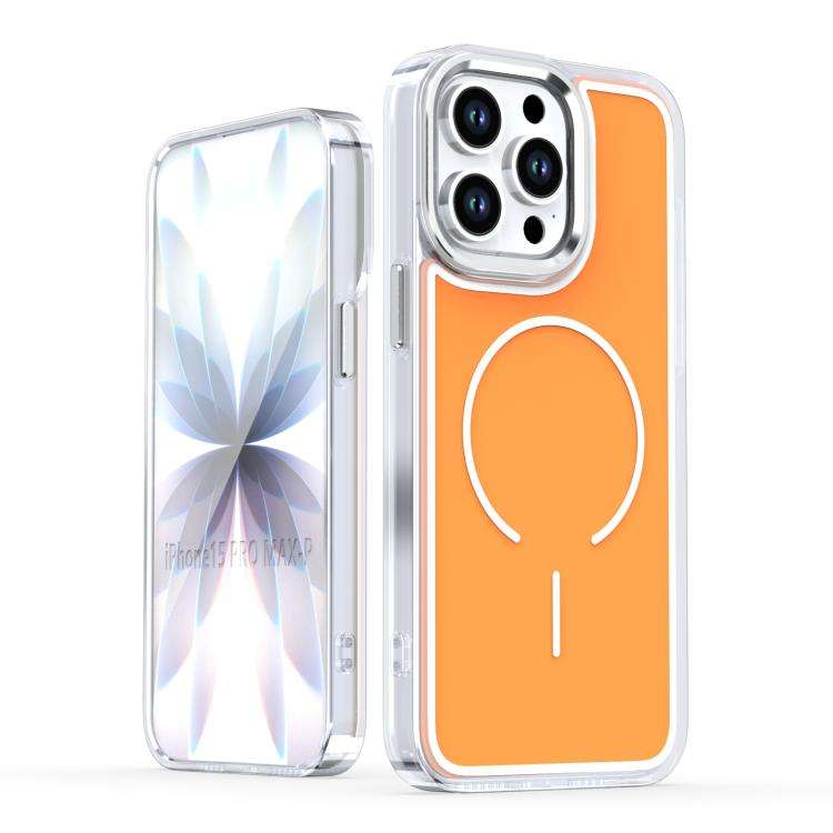 Bright Shadow Two-color MagSafe Magnetic Phone Case, For iPhone 15 Pro Max, For iPhone 15 Pro, Fo...