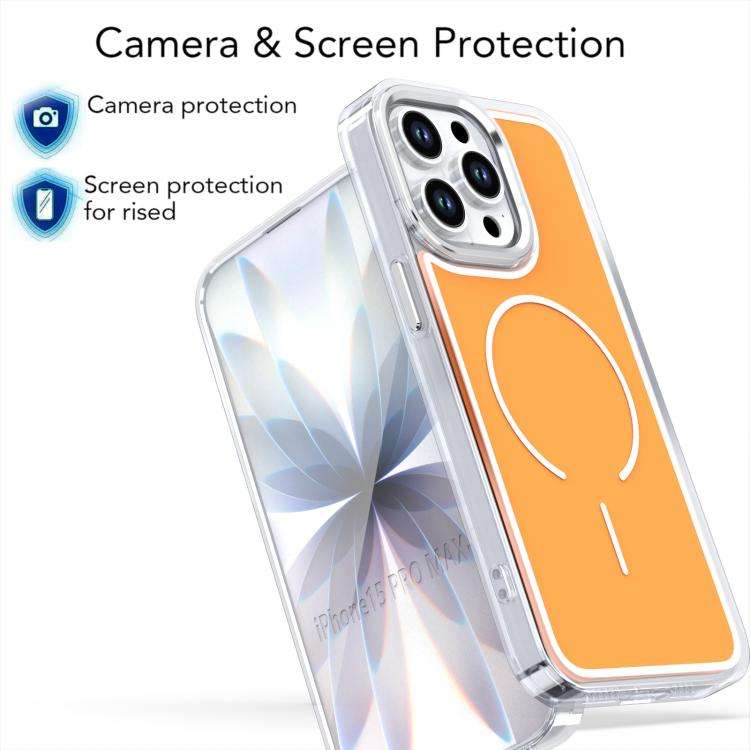 Bright Shadow Two-color MagSafe Magnetic Phone Case, For iPhone 15 Pro Max, For iPhone 15 Pro, Fo...