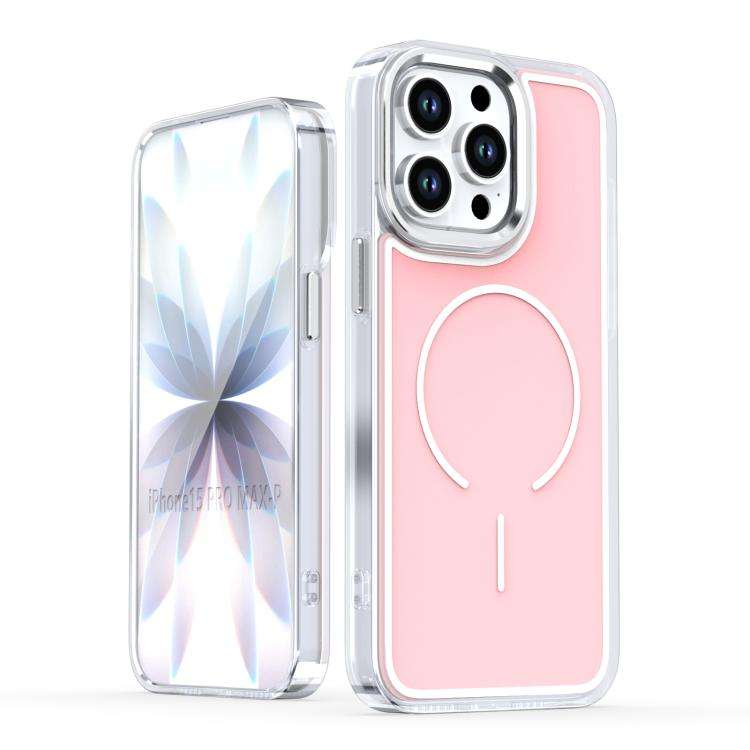 Bright Shadow Two-color MagSafe Magnetic Phone Case, For iPhone 15 Pro Max, For iPhone 15 Pro, Fo...