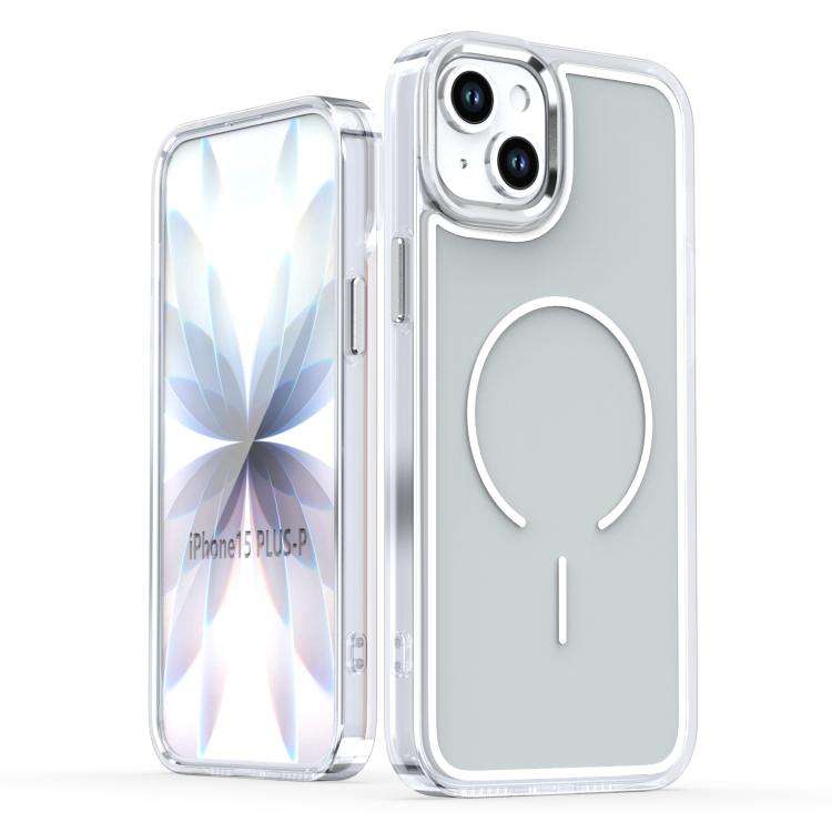 Bright Shadow Two-color MagSafe Magnetic Phone Case, For iPhone 15 Pro Max, For iPhone 15 Pro, Fo...