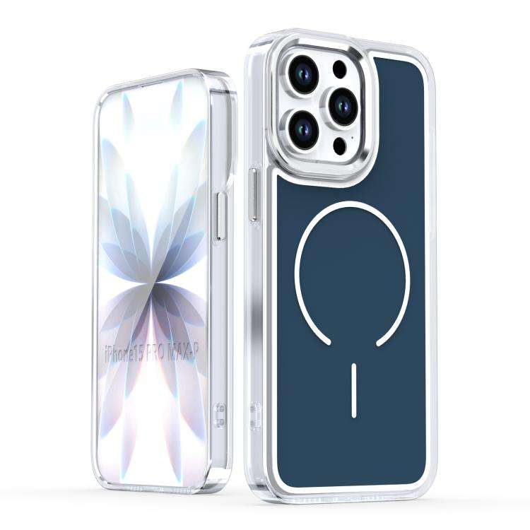 Bright Shadow Two-color MagSafe Magnetic Phone Case, For iPhone 15 Pro Max, For iPhone 15 Pro, Fo...