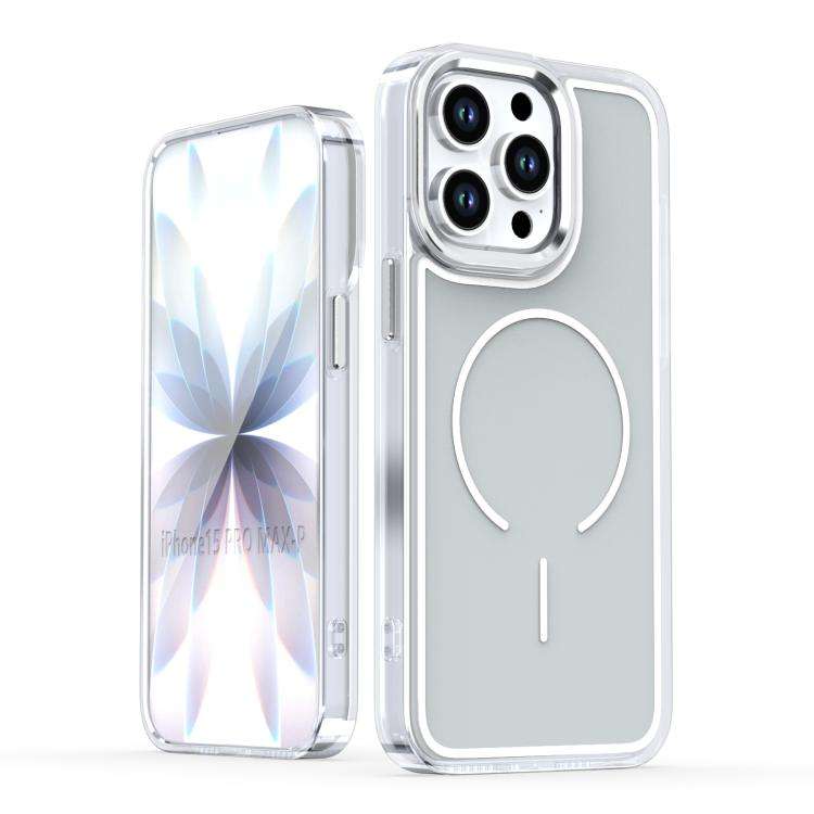 Bright Shadow Two-color MagSafe Magnetic Phone Case, For iPhone 15 Pro Max, For iPhone 15 Pro, Fo...