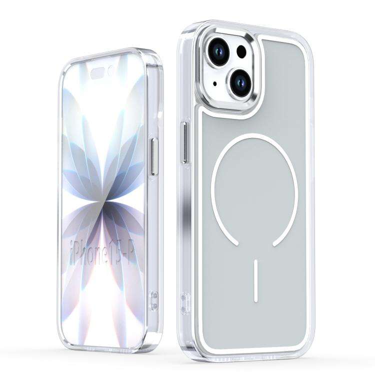 Bright Shadow Two-color MagSafe Magnetic Phone Case, For iPhone 15 Pro Max, For iPhone 15 Pro, Fo...