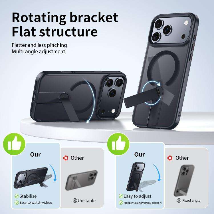 Rotating Bar Holder Magnetic MagSafe Phone Case, For iPhone 18 Pro / 17 Pro, For iPhone 18 Pro Ma...