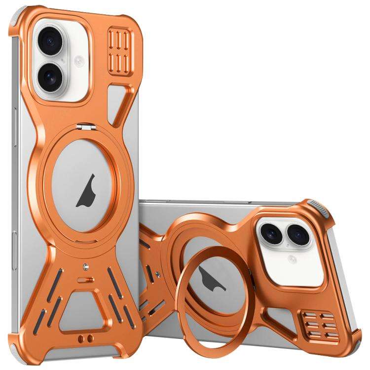 Armor 360 Holder Frameless Alloy MagSafe Phone Case, For iPhone 17 Pro Max, For iPhone 17 Pro, Fo...