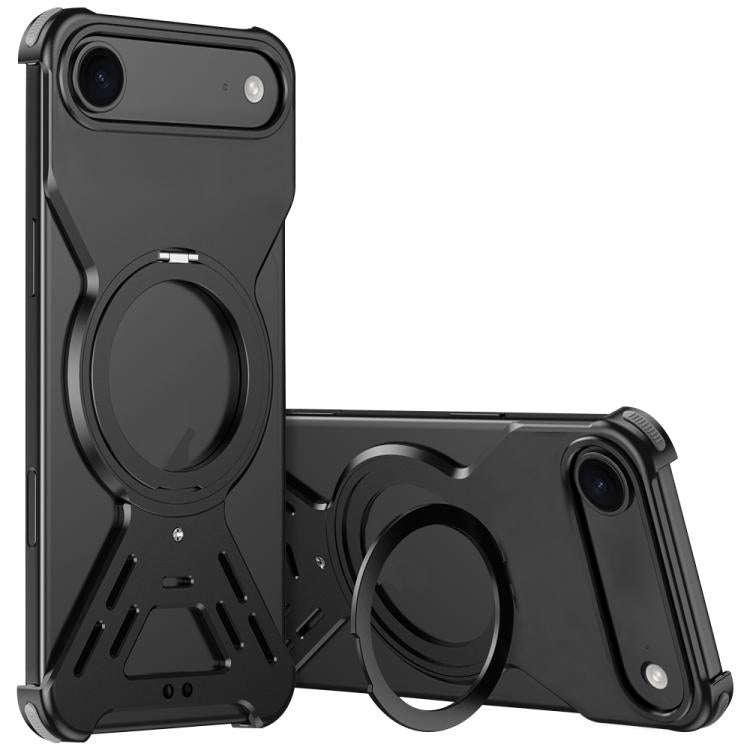 Armor 360 Holder Frameless Alloy MagSafe Phone Case, For iPhone 17 Pro Max, For iPhone 17 Pro, Fo...