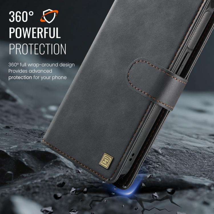 AutSpace A05 2 in 1 Retro Calf Texture MagSafe Magnetic Phone Case, For iPhone 17e / 16e, For iPh...
