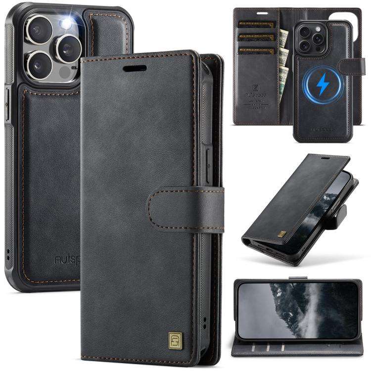 AutSpace A05 2 in 1 Retro Calf Texture MagSafe Magnetic Phone Case, For iPhone 17e / 16e, For iPh...