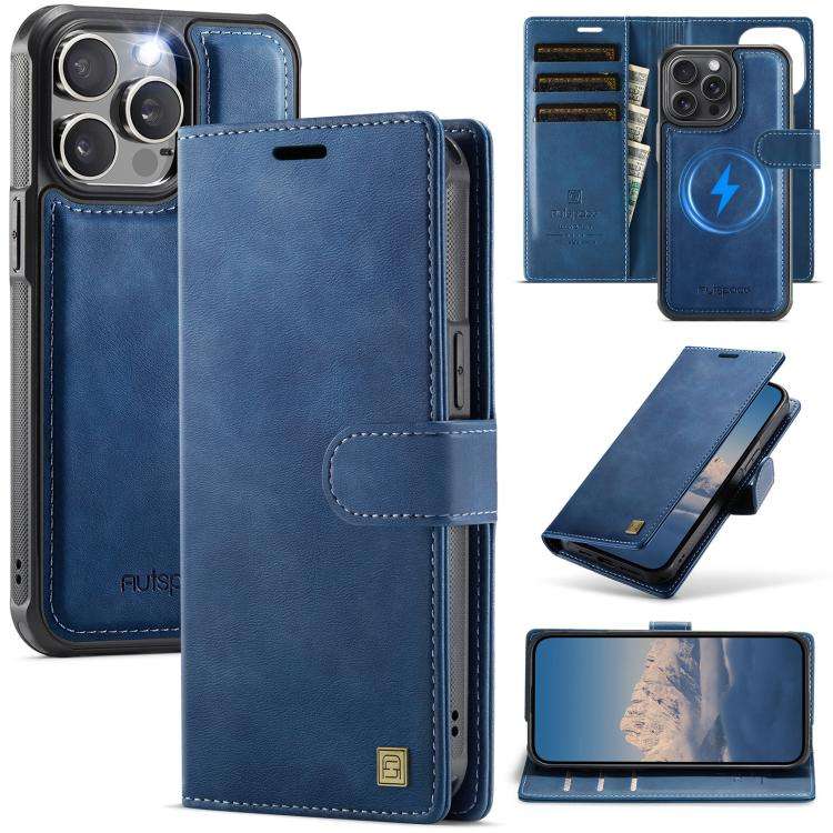 AutSpace A05 2 in 1 Retro Calf Texture MagSafe Magnetic Phone Case, For iPhone 17e / 16e, For iPh...