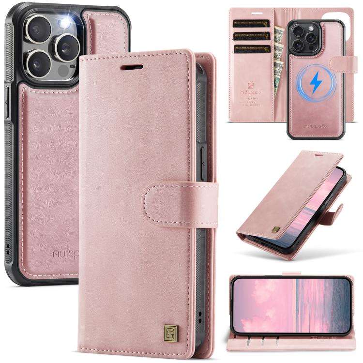 AutSpace A05 2 in 1 Retro Calf Texture MagSafe Magnetic Phone Case, For iPhone 17e / 16e, For iPh...