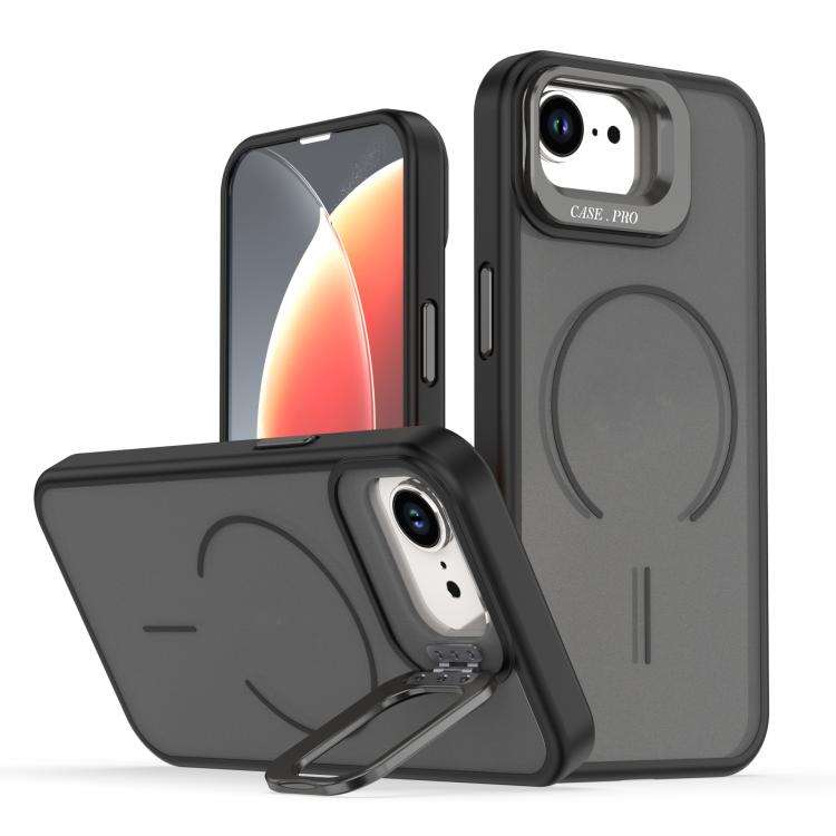 Bright Color Frosted Skin-feel Camera Bracket Magsafe Phone Case, For iPhone 18 Pro, For iPhone 1...