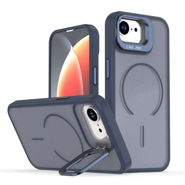 Bright Color Frosted Skin-feel Camera Bracket Magsafe Phone Case, For iPhone 18 Pro, For iPhone 1...