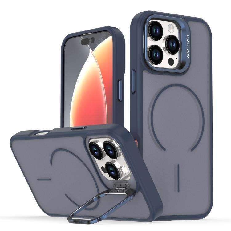 Bright Color Frosted Skin-feel Camera Bracket Magsafe Phone Case, For iPhone 18 Pro, For iPhone 1...