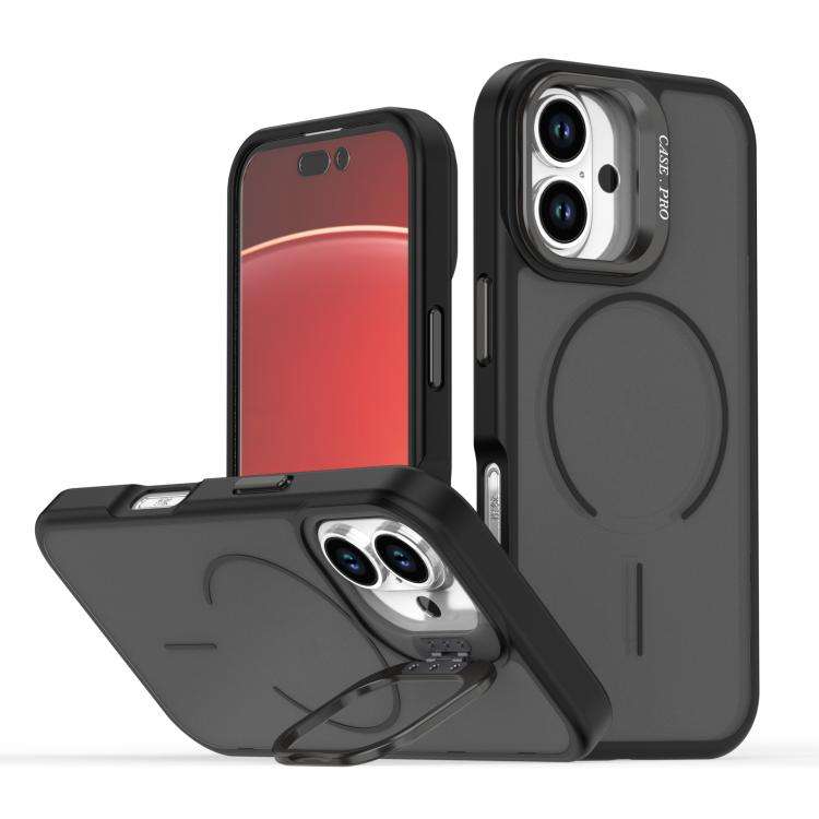 Bright Color Frosted Skin-feel Camera Bracket Magsafe Phone Case, For iPhone 17e / 16e, For iPhon...
