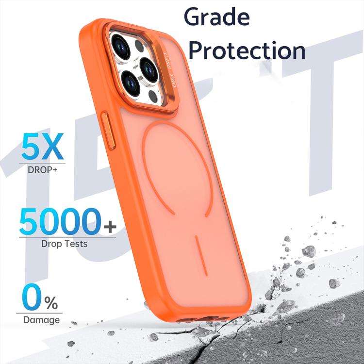Bright Color Frosted Skin-feel Camera Bracket Magsafe Phone Case, For iPhone 14 Pro Max, For iPho...