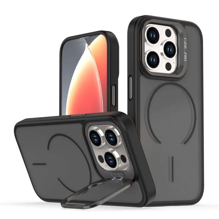 Bright Color Frosted Skin-feel Camera Bracket Magsafe Phone Case, For iPhone 14 Pro Max, For iPho...