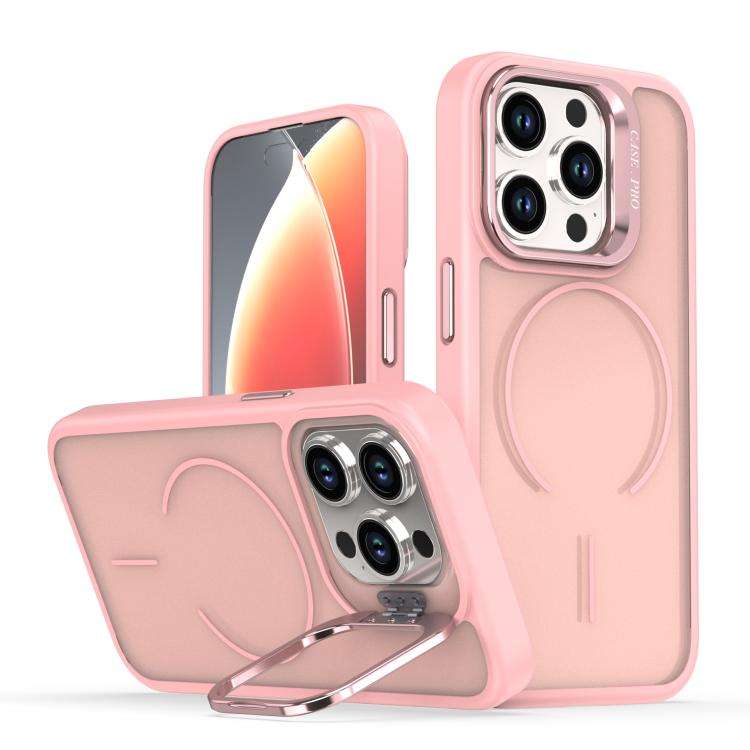 Bright Color Frosted Skin-feel Camera Bracket Magsafe Phone Case, For iPhone 14 Pro Max, For iPho...