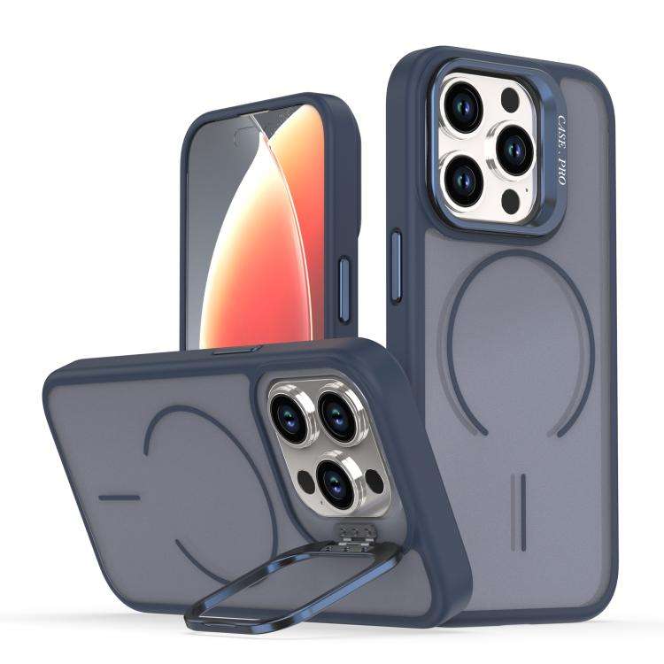 Bright Color Frosted Skin-feel Camera Bracket Magsafe Phone Case, For iPhone 14 Pro Max, For iPho...