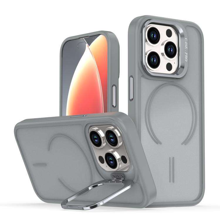 Bright Color Frosted Skin-feel Camera Bracket Magsafe Phone Case, For iPhone 14 Pro Max, For iPho...