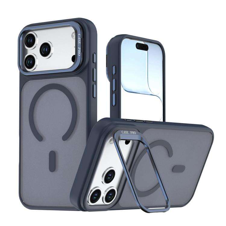 Bright Color Frosted Skin-feel Camera Bracket Magsafe Phone Case, For iPhone 18 Pro, For iPhone 1...