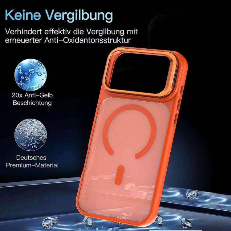 Bright Color Frosted Skin-feel Camera Bracket Magsafe Phone Case, For iPhone 18 Pro, For iPhone 1...