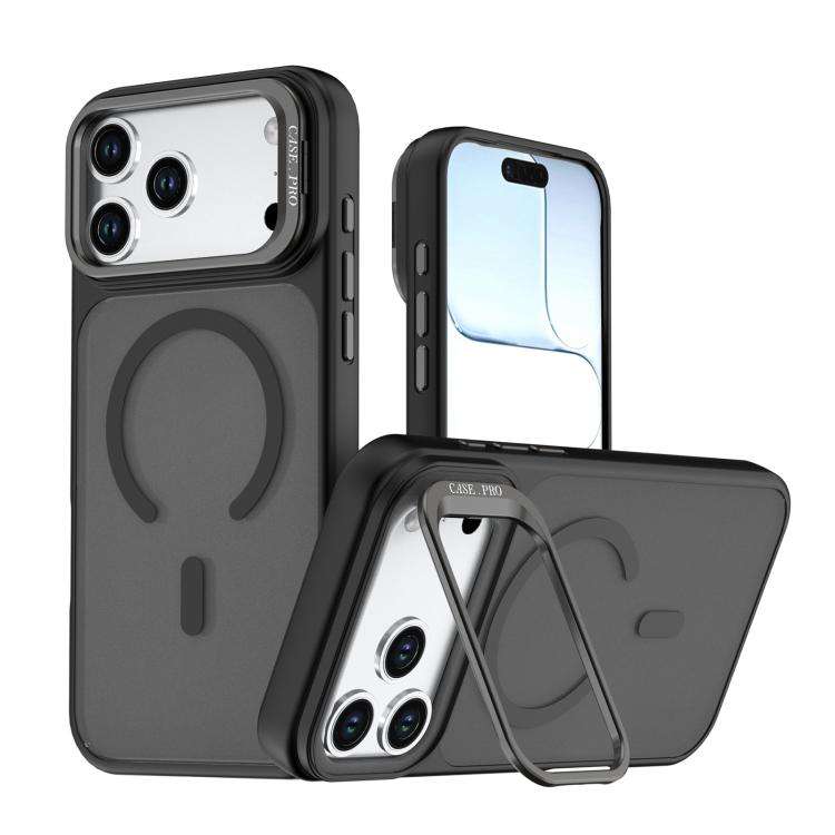 Bright Color Frosted Skin-feel Camera Bracket Magsafe Phone Case, For iPhone 18 Pro, For iPhone 1...
