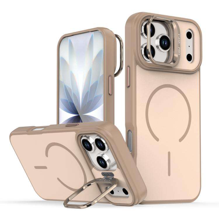 Bright Color Contrast Skin-feel Camera Bracket Magsafe Phone Case, For iPhone 18 Pro, For iPhone ...