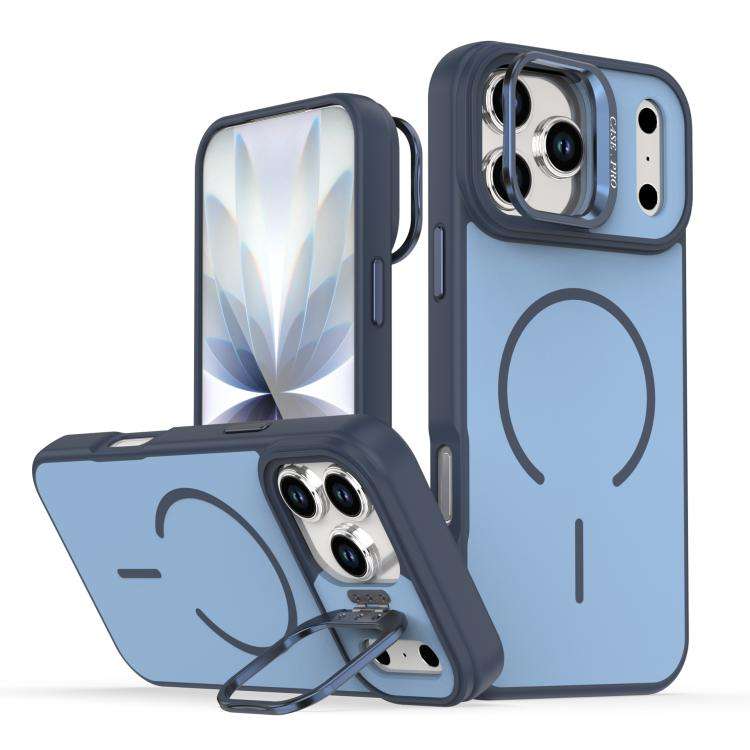 Bright Color Contrast Skin-feel Camera Bracket Magsafe Phone Case, For iPhone 18 Pro, For iPhone ...